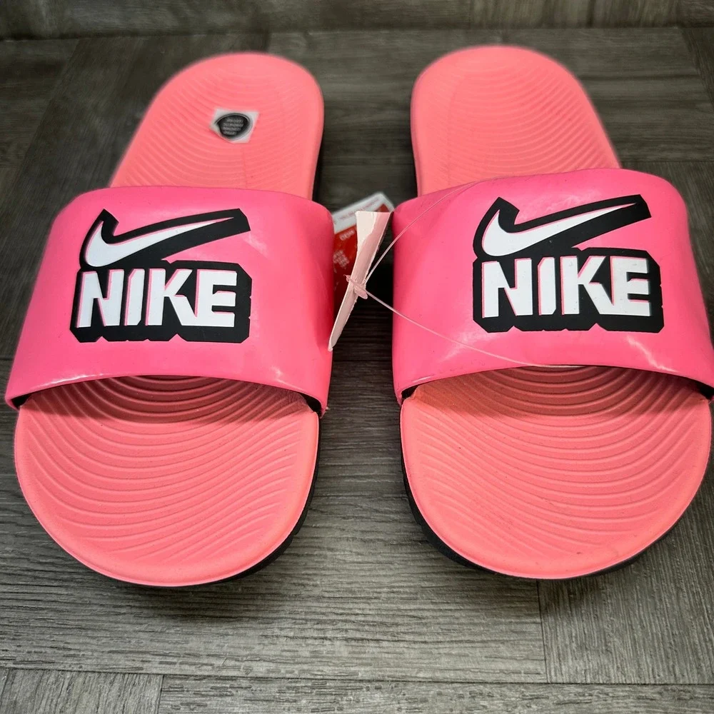 Nike Kawa Slide Fun Youth 2Y Sunset Pulse Pink Athletic Pool Sandals NEW